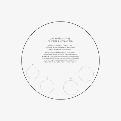 DARMOWY Szablon rozmiarów pierścionka