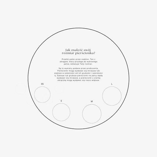 DARMOWY Szablon rozmiarów pierścionka